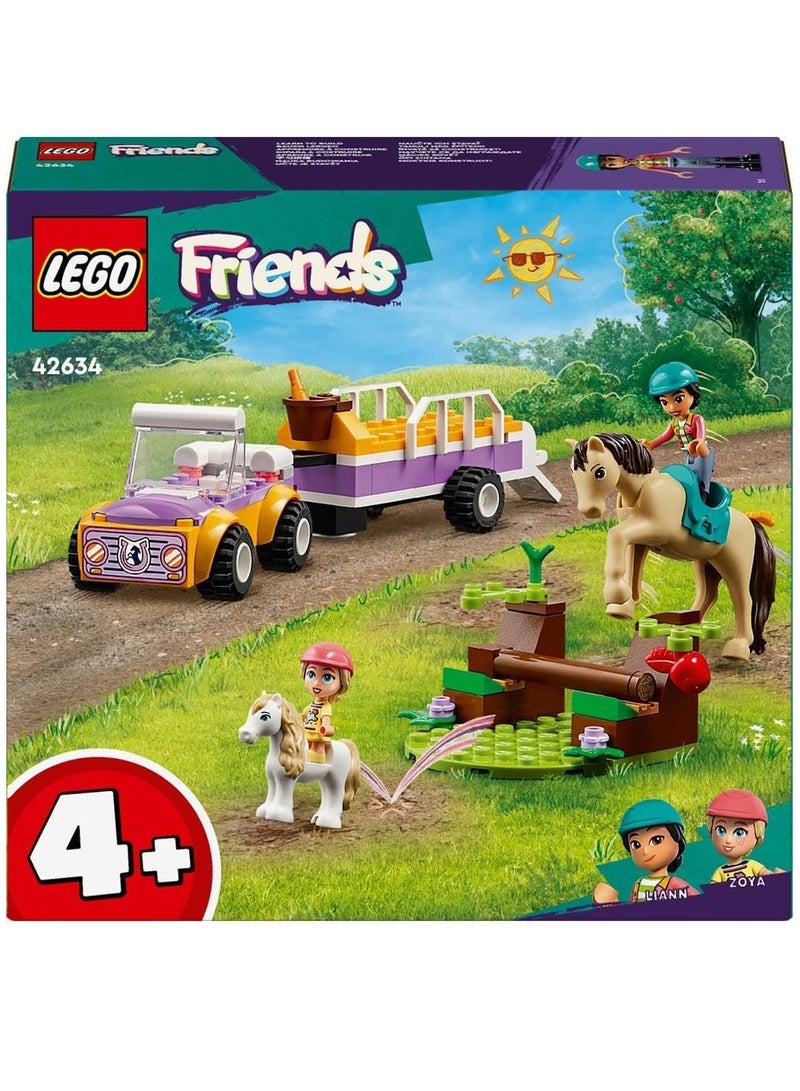 Lego Friends Horse And Pony Trailer 42634 Building Blocks Toy Car Set; (105 Pieces) - Image 2