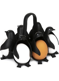 Egg Holder Hard Boiled Egg Cooker - Penguin Shaped Boiled Eggs Cooker - 3-In-1 Cook, Store And Serve Egg Holder Kitchen Gadget Home Decor - Egg Rack for 6 Soft or Hard Boiled Egg