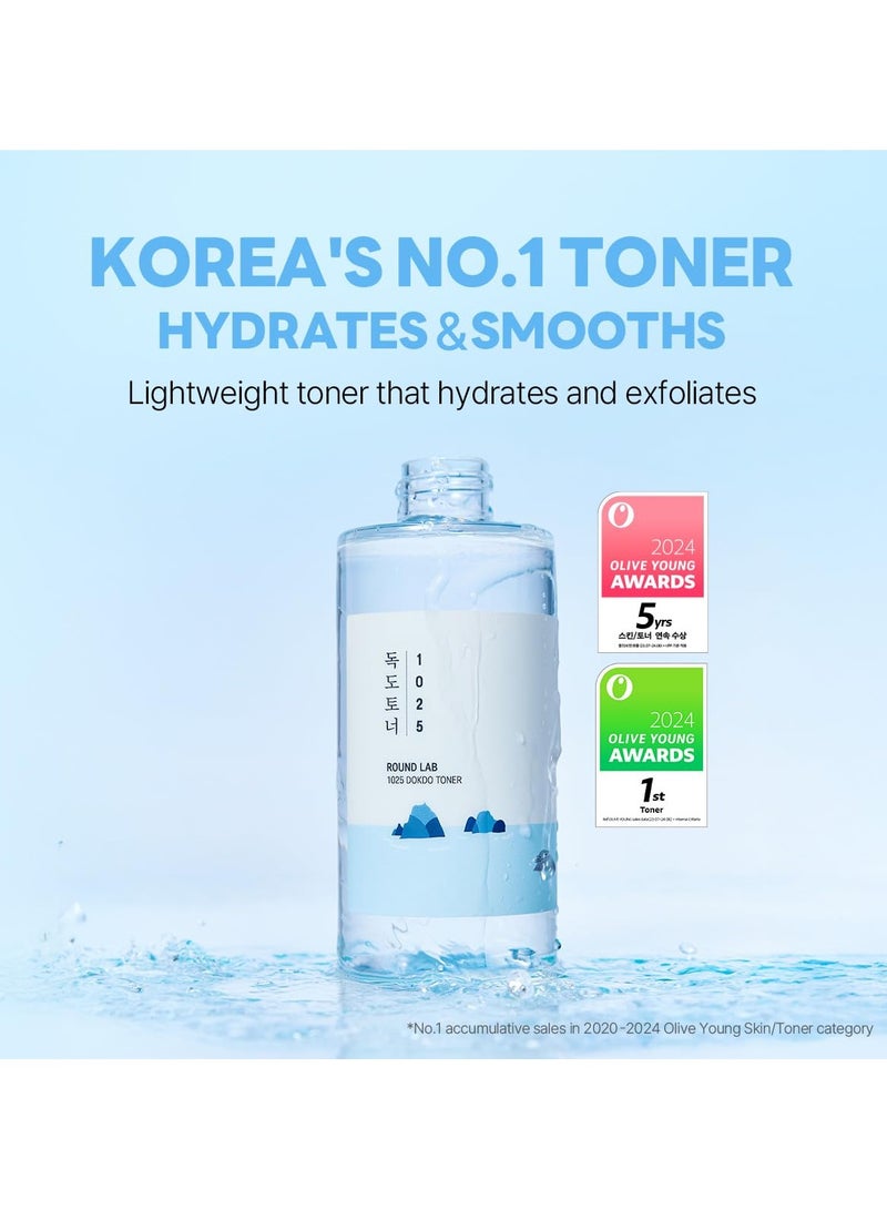 ROUND LAB 1025 Dokdo Toner 6.76 Fl Oz, Oil Control and Reduces Excess Sebum, Gentle Exfoliating Facial Toner, Deep Sea Water for Moisturization, Soft Finish Without Stickiness, Korean Skin Care - Image 2