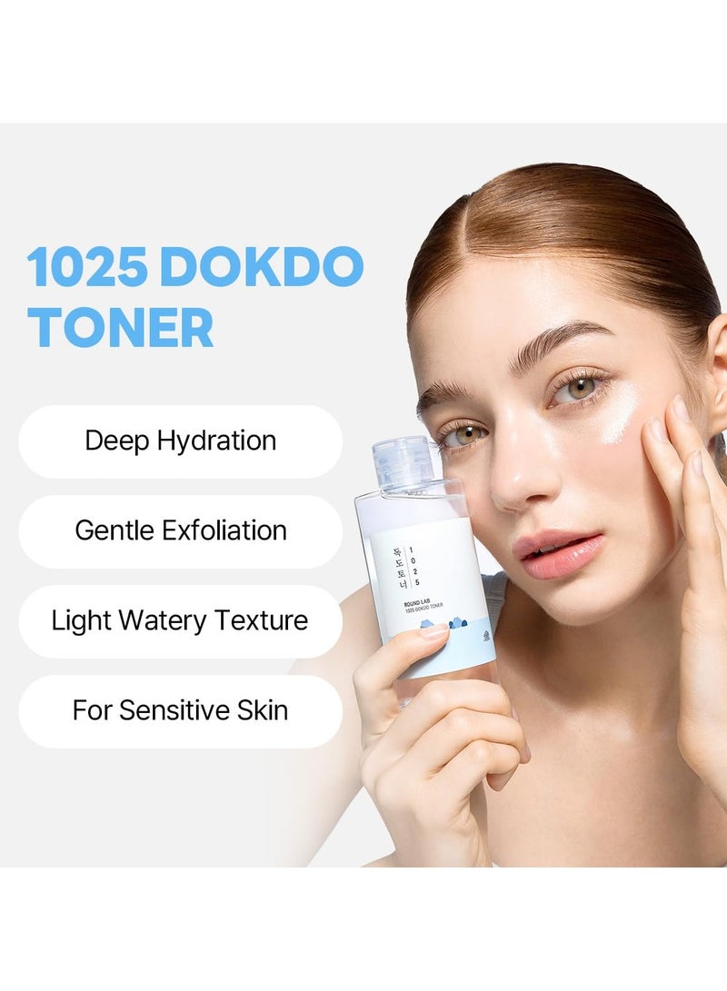 ROUND LAB 1025 Dokdo Toner 6.76 Fl Oz, Oil Control and Reduces Excess Sebum, Gentle Exfoliating Facial Toner, Deep Sea Water for Moisturization, Soft Finish Without Stickiness, Korean Skin Care - Image 3