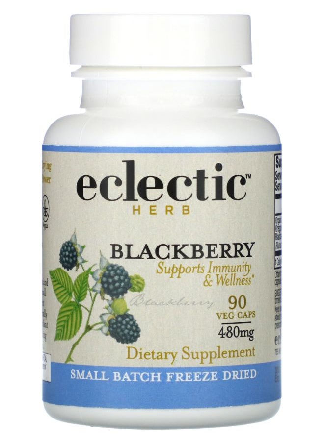 Eclectic Herb Freeze-Dried Blackberry 480 mg 90 Veg Caps (240 mg per Capsule) 