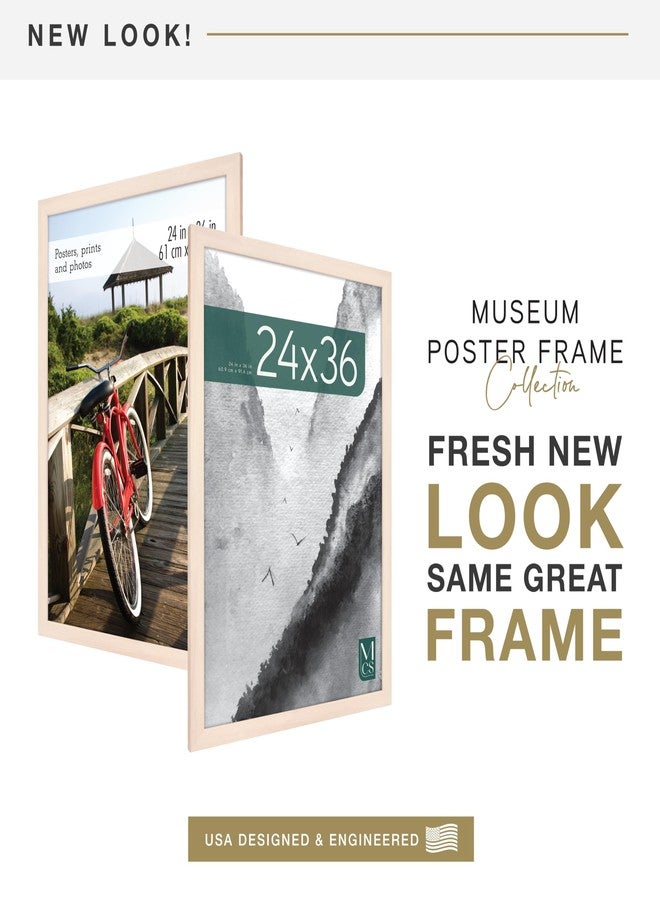 MCS Museum Poster Frame, Natural Woodgrain, 24 x 36 in, Single - Image 2