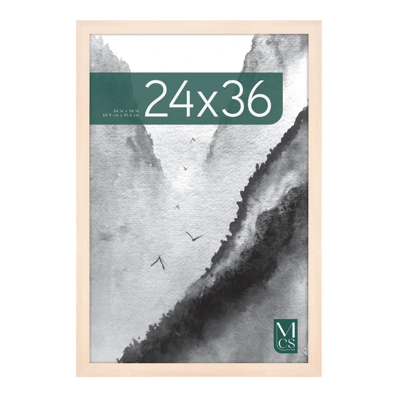 MCS Museum Poster Frame, Natural Woodgrain, 24 x 36 in, Single - Image 1