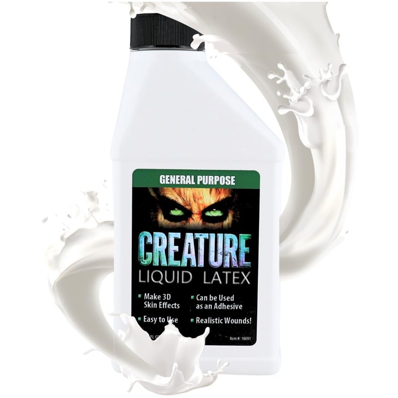 CREATURE 16oz - CLEAR - Creature Liquid Latex, General Purpose Professional Special Effects Liquid Latex - Image 1