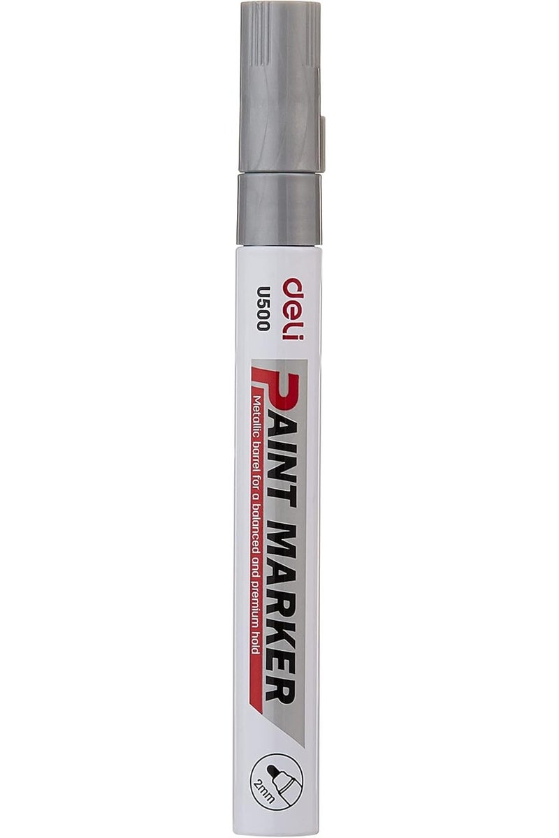 Deli Paint Marker - Silver (EU500-SL) - Image 2