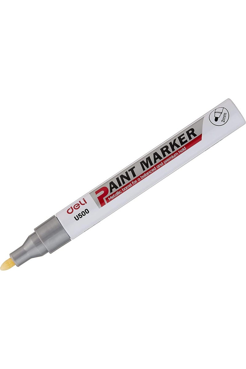 Deli Paint Marker - Silver (EU500-SL) - Image 1