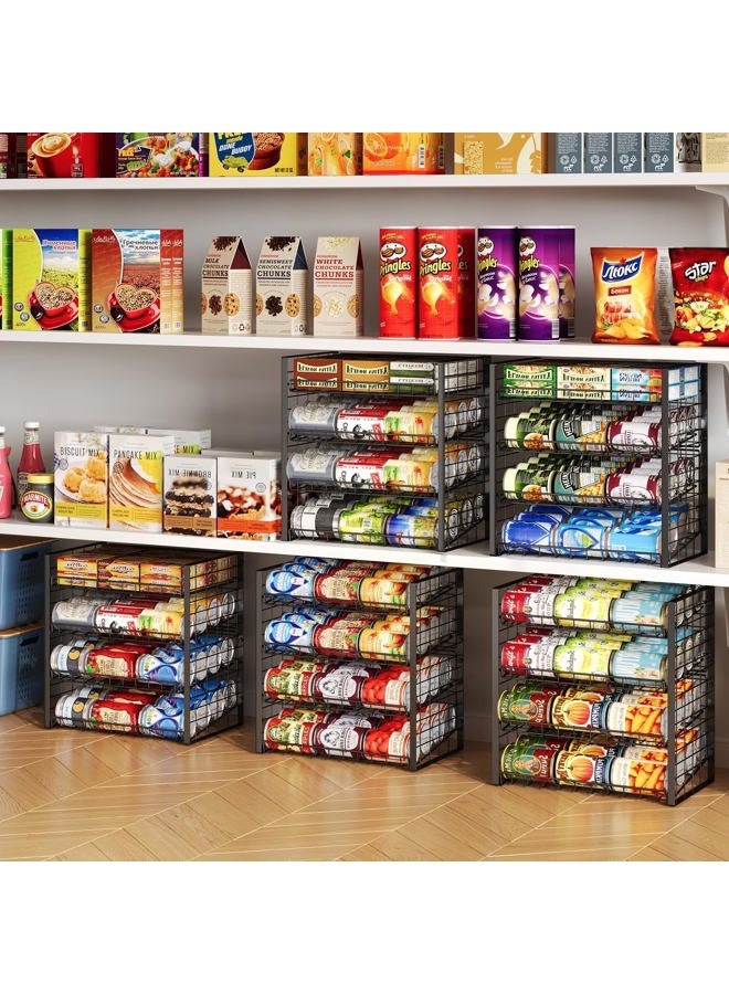 JKsmart 4-Tier Can Rack Organizer for Pantry, Adjustable Can Storage Holder for Various Ounces of Canned food Soda Drinks, Can Dispenser Holds Up to 48 Cans for Kitchen Cupboard Cabinet - Image 2