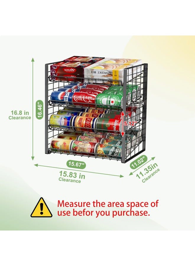 JKsmart 4-Tier Can Rack Organizer for Pantry, Adjustable Can Storage Holder for Various Ounces of Canned food Soda Drinks, Can Dispenser Holds Up to 48 Cans for Kitchen Cupboard Cabinet - Image 4