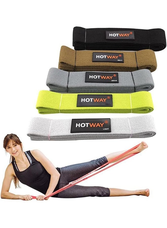 ECVV YOGA Straps for Man and Women, Medium, Heavy Light Non-Slip Training Band Gym, Fitness-5 25lb-100lb - Image 1