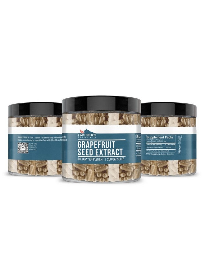earthborn elements Grapefruit Seed Extract 200 Capsules Pure & Undiluted No Additives - Image 3