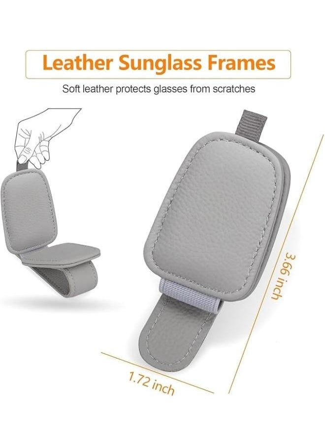 Pack of 2 Sunglasses Holders for Car Visor, Magnetic Leather Holder and Ticket Card Clip for Hanging Storage, Sun Visor Case for All Cars, SUVs, and Travel Accessories - pzsku/Z159A03461D9031A5F6CCZ/45/_/1728901011/f5803067-58b3-411f-8313-d3f18c0ce8bd