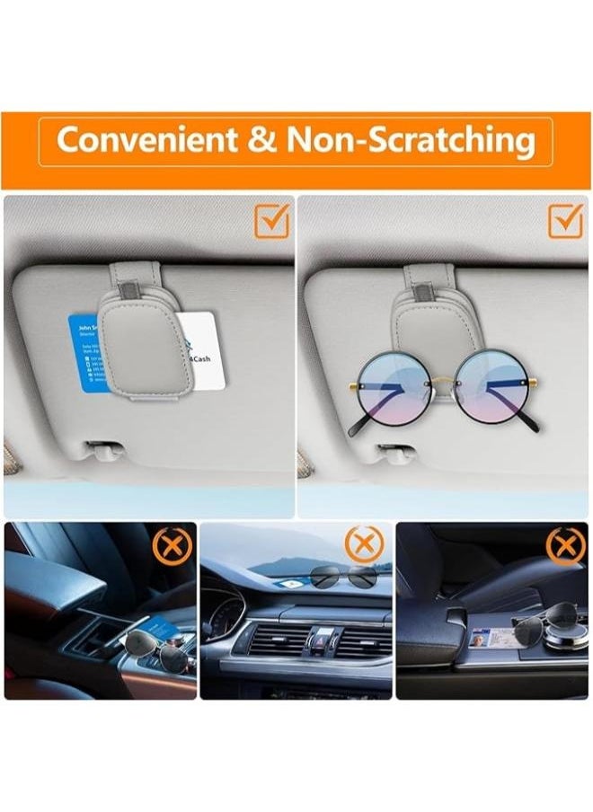 Pack of 2 Sunglasses Holders for Car Visor, Magnetic Leather Holder and Ticket Card Clip for Hanging Storage, Sun Visor Case for All Cars, SUVs, and Travel Accessories - pzsku/Z159A03461D9031A5F6CCZ/45/_/1728901041/c4c7616e-8765-48e0-b9e2-97d4c826502b