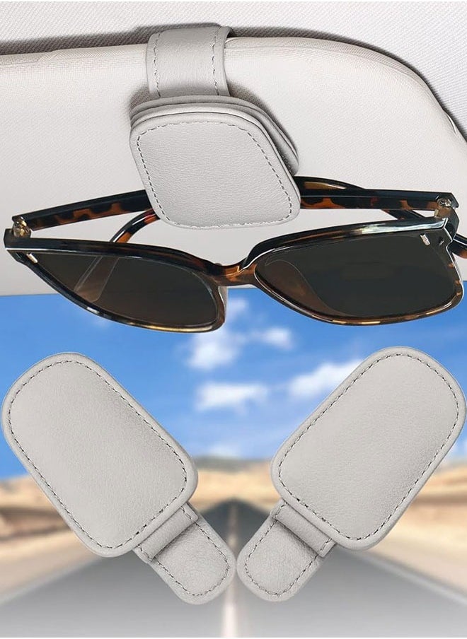 Pack of 2 Sunglasses Holders for Car Visor, Magnetic Leather Holder and Ticket Card Clip for Hanging Storage, Sun Visor Case for All Cars, SUVs, and Travel Accessories - pzsku/Z159A03461D9031A5F6CCZ/45/_/1735298020/9e13f12e-1da3-4578-8a24-958985c3f2a8