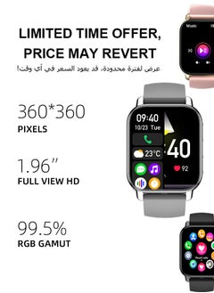 WAPIK Korean Brand P5S Smart Watch,Business Smartwatch,Waterproof Fitness Watch, Bluetooth Calling,Smart watch for Men, Zinc Alloy Vacuum Plating, Heart Rate Monitoring,Smart watch for women Silver  - Image 4