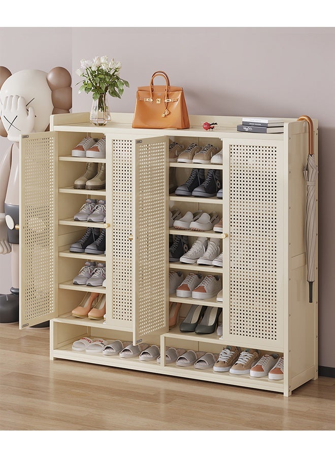 keke 8 Tiers Multifunctional Entryway Shoe Cabinet with 4 Doors - Image 1