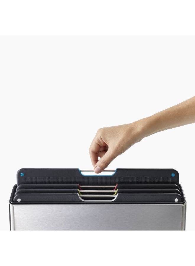 جوزيف جوزيف طقم ألواح تقطيع فوليو مكون من 4 قطع مع حقيبة تخزين أسود وفضي 26.5 × 35.5 × 7.4 سم 60170 - Image 2