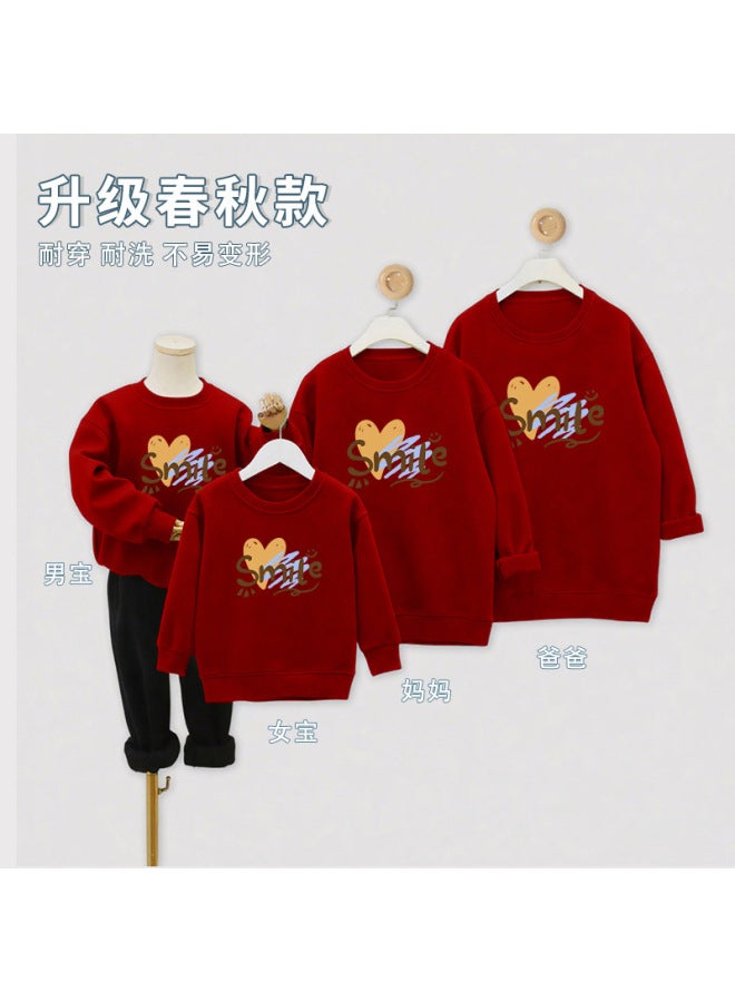 350g Classy Family Clothing For Autumn And Winter, Family Clothing For A Family Of Three, Mother-child And Mother-daughter Sweatshirts, Baby Jumpsuits And Rompers