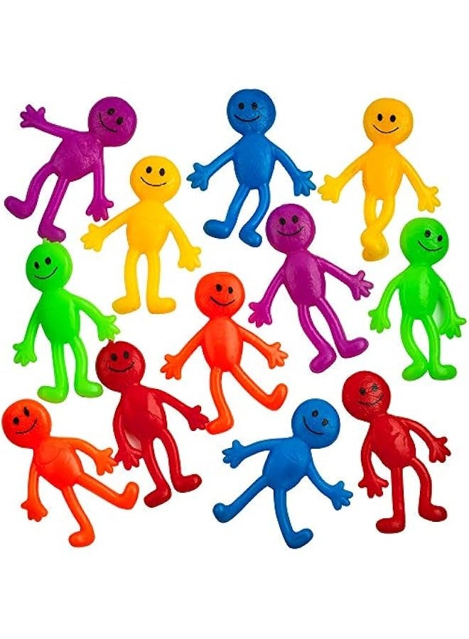 DURKU 36 Pack Stretchy Bendable Man in Assorted Fun Colors, Sticky Slimy Gooey Texture Toy for Stress Relief Anxiety Great Party Favor Stocking Stuffer - Image 1