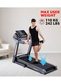 PowerMax Fitness TDM-96 (4HP Peak) Motorised Treadmill for Home Use [ Max User Wt. 110kg | LCD Display | Bluetooth for Music & Mobile App | 3 Level Manual Incline ] Free (DIY) Installation Assistance - pzsku/Z159A51321373EC913848Z/45/_/1732188779/d03d6399-7939-462d-a2f5-ed1af1e8a968