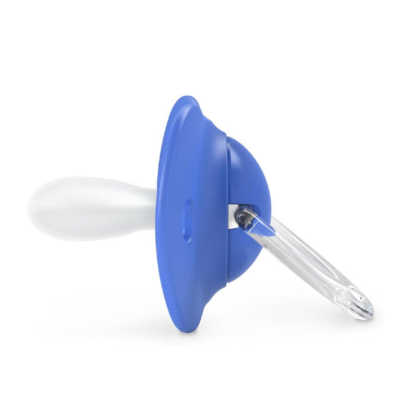 SUAVINEX سوفينكس، عبوة من 2 مصاصة للأطفال من 6 إلى 18 شهرًا، بحلمة سيليكونية فسيولوجية SX Pro متناسقة، مسطحة ومرنة، تحترم التطور الفموي، وايلد&فري أزرق - Image 3