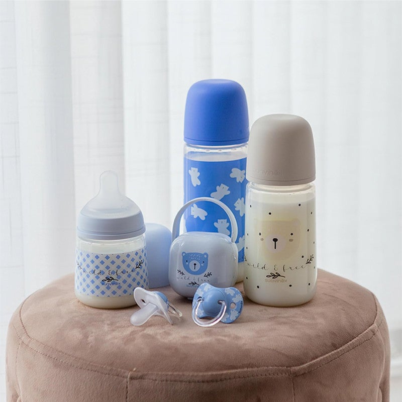 SUAVINEX سوفينكس، عبوة من 2 مصاصة للأطفال من 6 إلى 18 شهرًا، بحلمة سيليكونية فسيولوجية SX Pro متناسقة، مسطحة ومرنة، تحترم التطور الفموي، وايلد&فري أزرق - Image 5