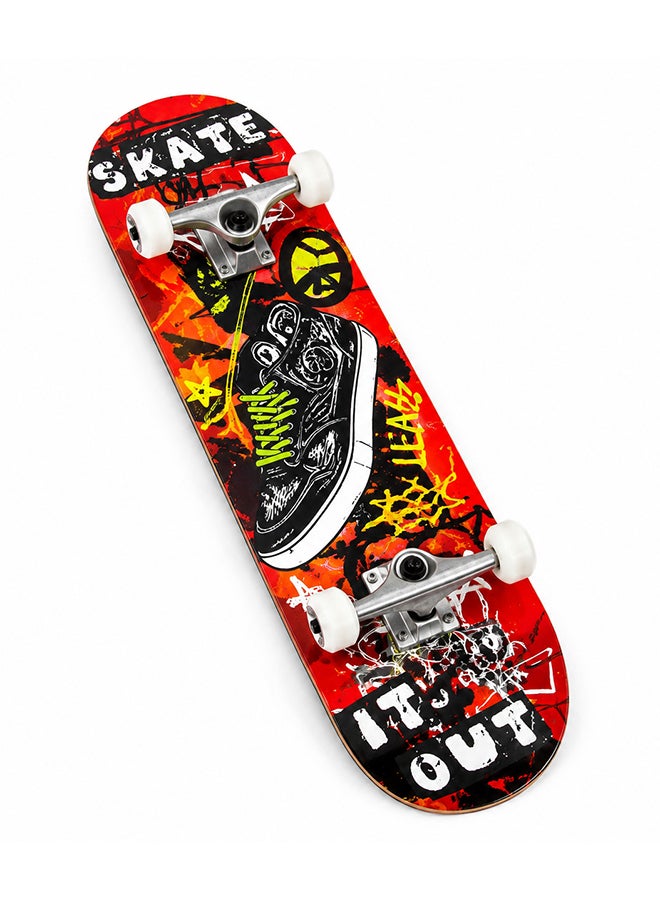 DEXO Skateboard 31 x 8 Inch Complete Cruiser Skateboard for Children Teenagers Adults, 7-Layer Canadian Maple Double Kick Deck Concave with All-in-One Skate T-Tool for Beginners - Image 2