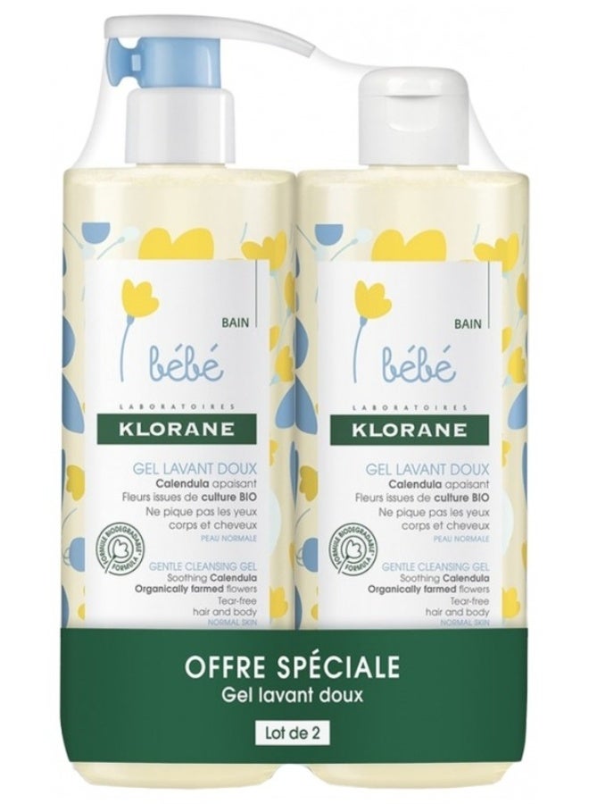 Klorane Baby Gentle Cleansing Gel 2 x 500ml - Image 1