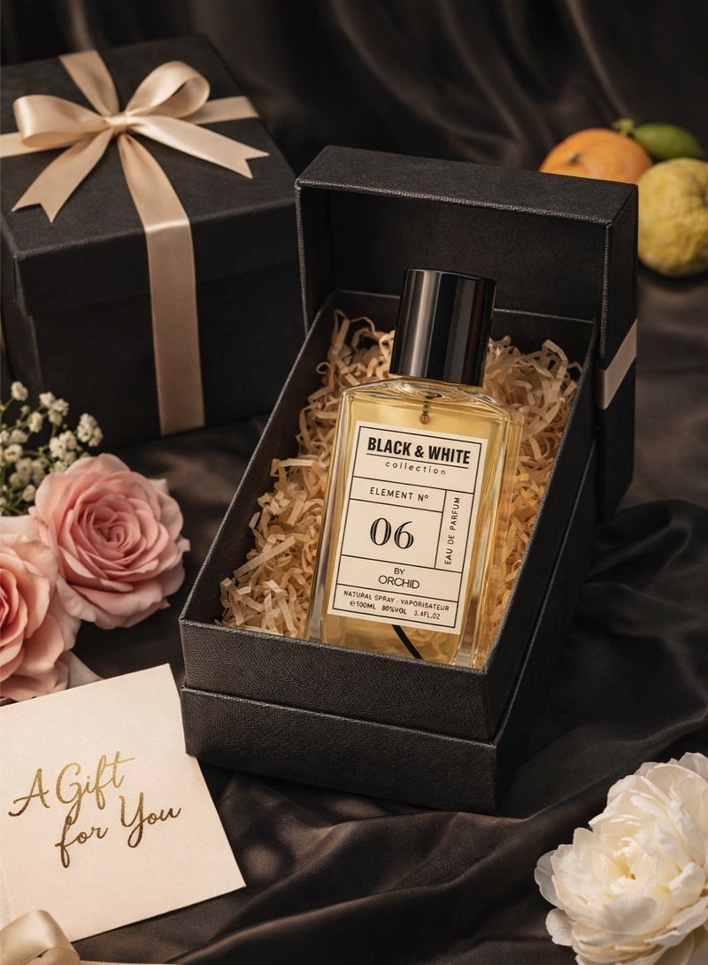 Orchid Black & White Element N.06 Pour Femme EDP 100ml – Long Lasting Floral Citrus Perfume with Bergamot, Mandarin, Peony, Rose & White Musk - Image 5