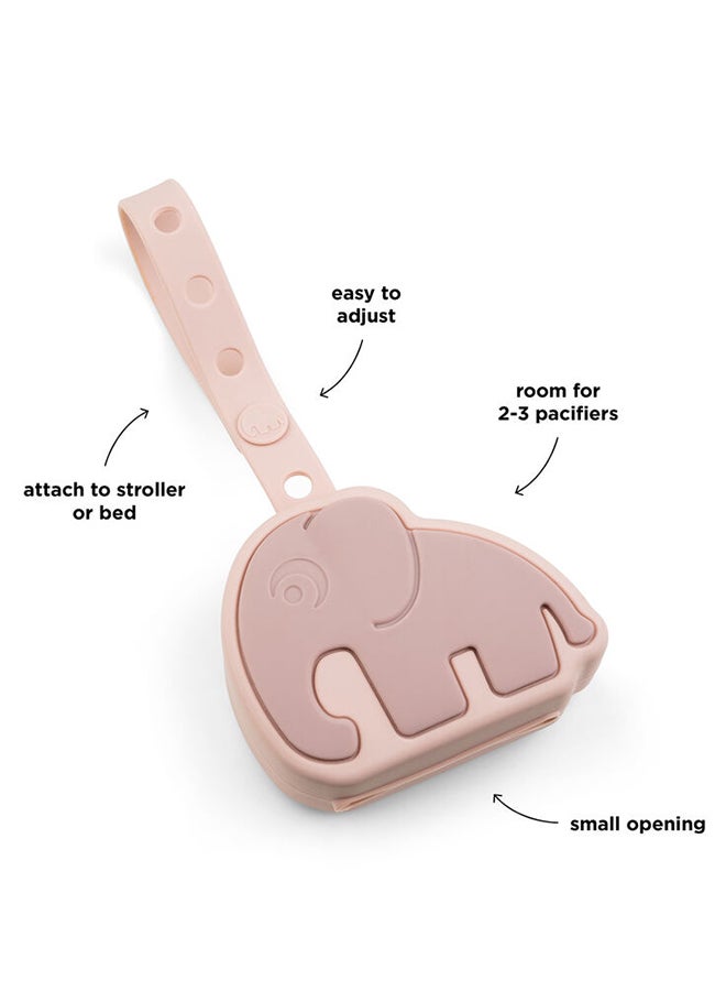 done by deer Silicone Pacifier Pouch - Hygienic Holder with Zipper  And  Clip for On-the-Go Use - Elphee Powder  - Image 2