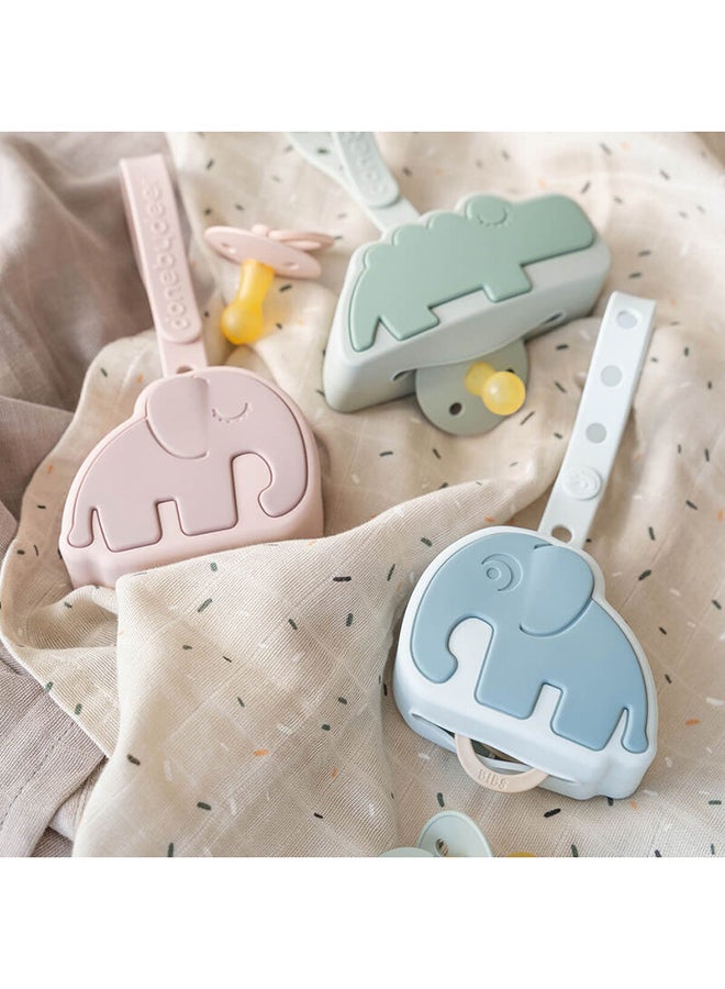 done by deer Silicone Pacifier Pouch - Hygienic Holder with Zipper  And  Clip for On-the-Go Use - Elphee Powder  - Image 3