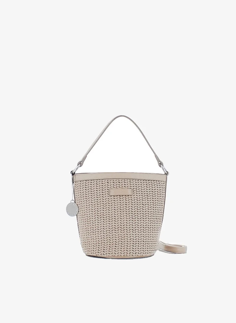 Marina Galanti Marina Galanti Women's Banari Woven Bucket Bag –  Beige