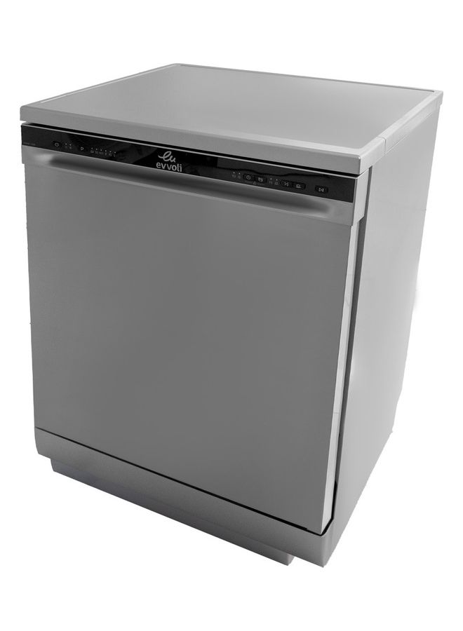evvoli Dishwasher 12 Place Setting, 6 Programs, 2 Rack Levels, 11L, High Energy Efficiency, Quiet 11 L 2100 W EVDW-122S Silver - Image 2