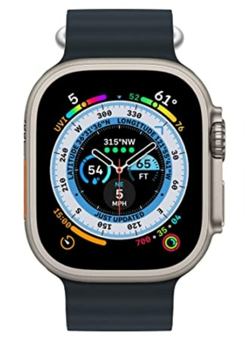 Wearfit Pro HW68 ULTRA MINI Smart Watch With A Full Screen Works With The Android And IOS System, Is Responsive, Wireless Charging Supports GPS, Size 1.75 Inch - Black Color  - Image 4