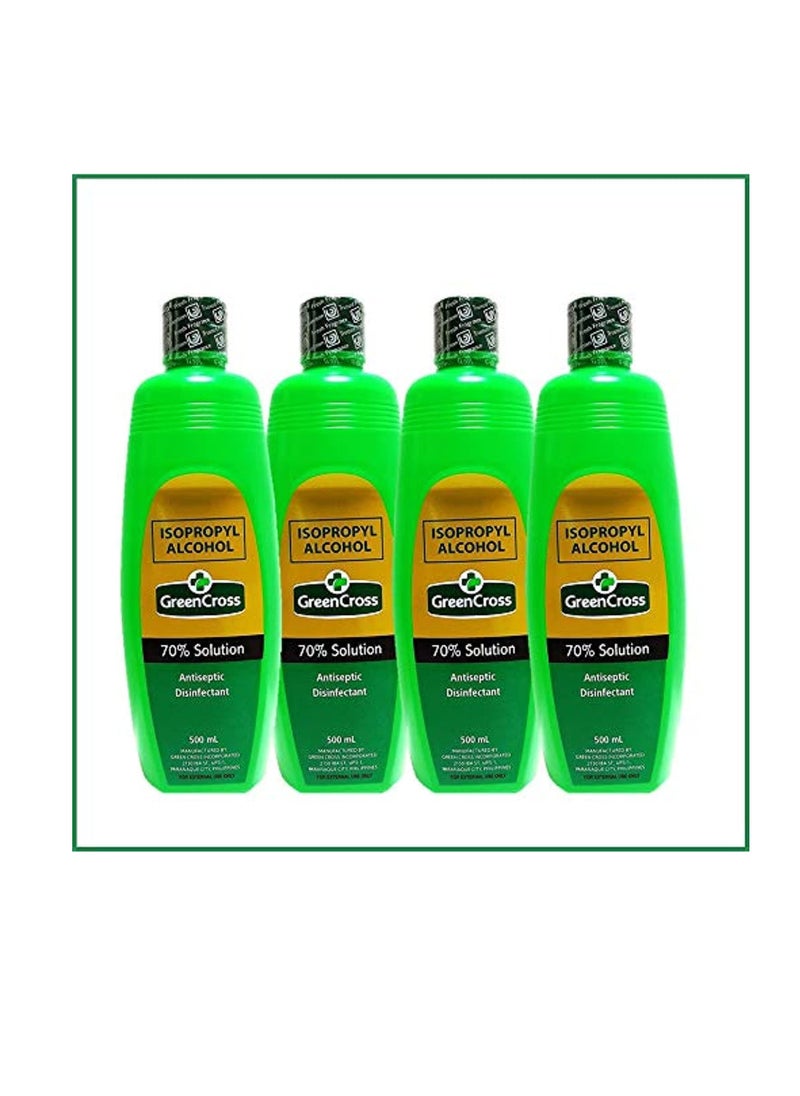GreenCross Green Cross Isopropyl Alcohol, 500ml (Pack of 4) 