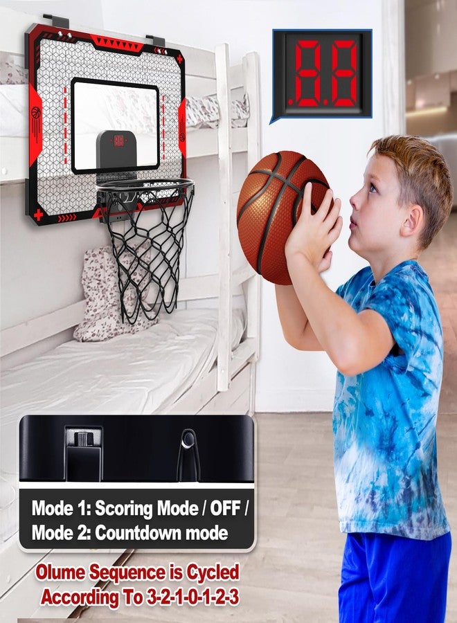OCHIDO Indoor Basketball Hoop for Kids 5 6 7 8 9 10+Years Old Boys,Mini Basketball Hoop Over The Door Mini Hoop with Electronic Scoreboard & 3 Balls,Kids Basketball Hoop Sport Toys for Gift for Boys Age 5-10 - Image 5
