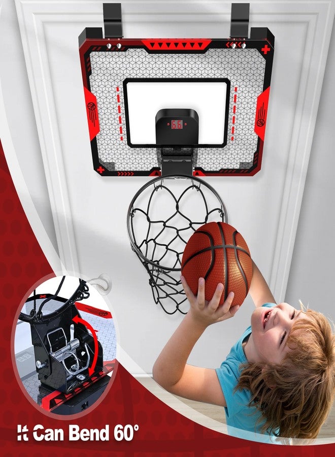 OCHIDO Indoor Basketball Hoop for Kids 5 6 7 8 9 10+Years Old Boys,Mini Basketball Hoop Over The Door Mini Hoop with Electronic Scoreboard & 3 Balls,Kids Basketball Hoop Sport Toys for Gift for Boys Age 5-10 - Image 3