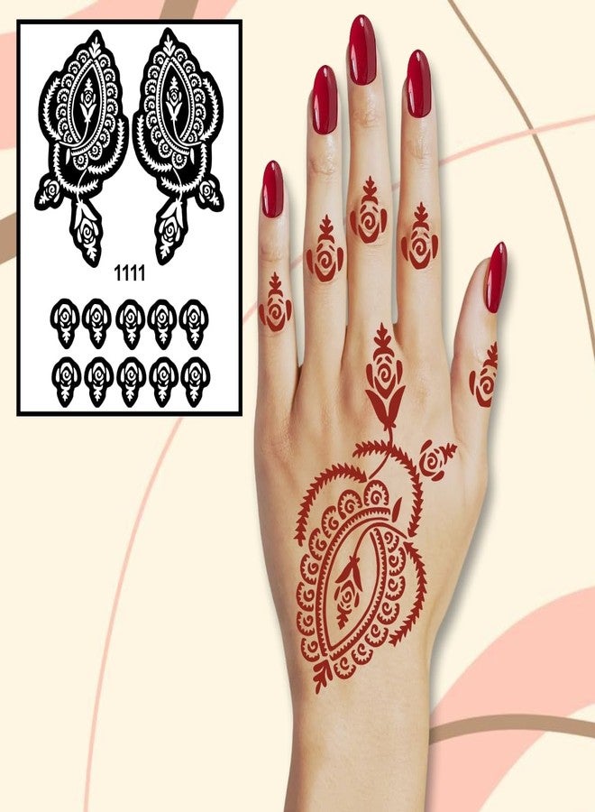 Komstec Stylish Finger Mehndi Stencil Sticker For Quick Design - Image 4