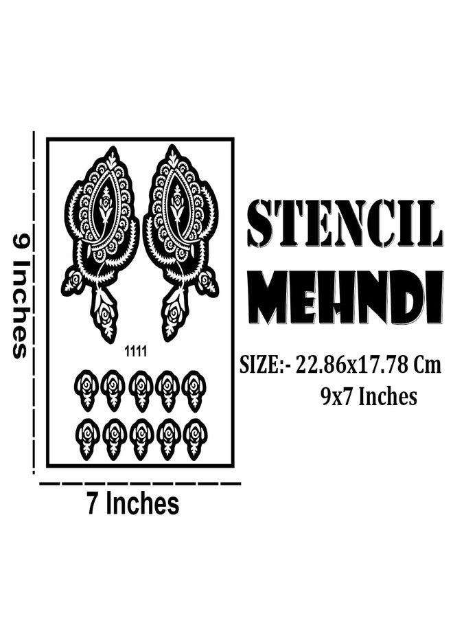 Komstec Stylish Finger Mehndi Stencil Sticker For Quick Design - Image 3