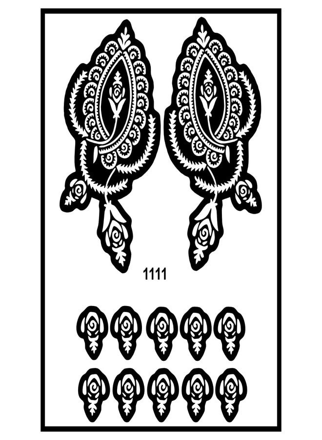 Komstec Stylish Finger Mehndi Stencil Sticker For Quick Design - Image 2