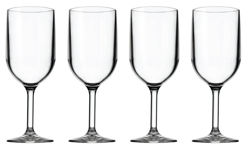 Drinique Unbreakable Stemmed Wine Glasses (Set Of 4) 12Oz Shatterproof  Reusable Tritan Wine Glasses For Red Or White Wine - Clear - Image 1