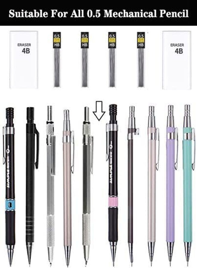 Lifreer 0.5 Lead Refills (1080 Pcs), Unbreakable 0.5 mm Lead Refills and 2 Premium Erasers, Long Lasting HB Pencil Lead 0.5 Refill,Mechanical Pencil Lead 0.5mm for Students & Professionals - Image 3