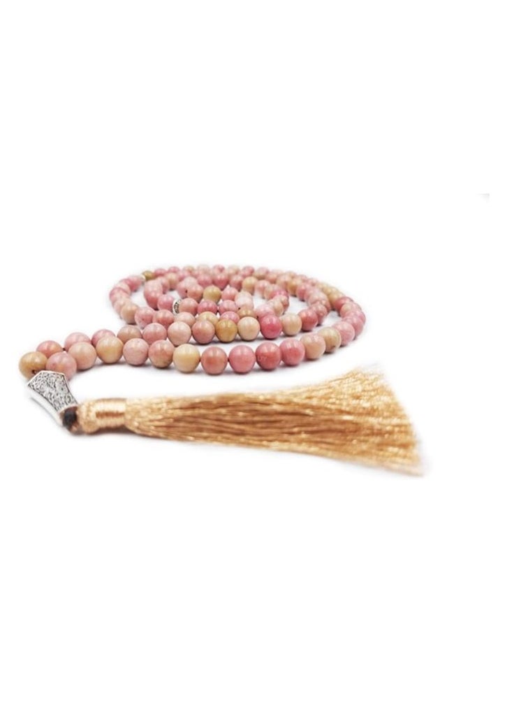 REBUY REBUY Natural Rhodocrosite 99 Beads Tasbih  - Image 1