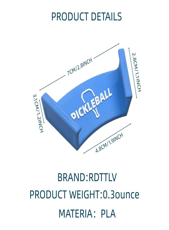 Rdttlv 2 Pcs Pickleball Paddle Holder,Wall-Mounted Racket Holder, Pickleball Accessories,No Drilling Required (2PCS) - Image 2