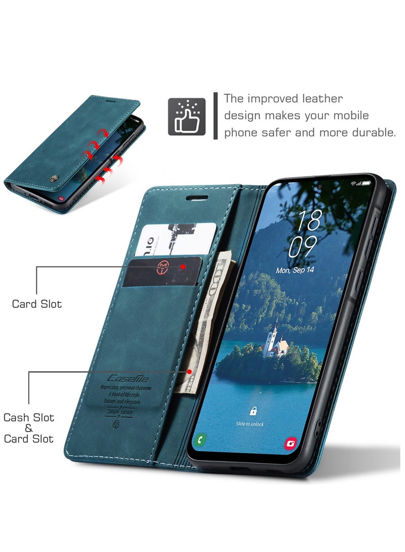 CaseMe For Samsung Galaxy A36 Cover, Soft PU Leather Shockproof Mobile Phone Wallet Case, Full Body Protective Flip Cover Magnetic Adsorption Back Cover - Image 2