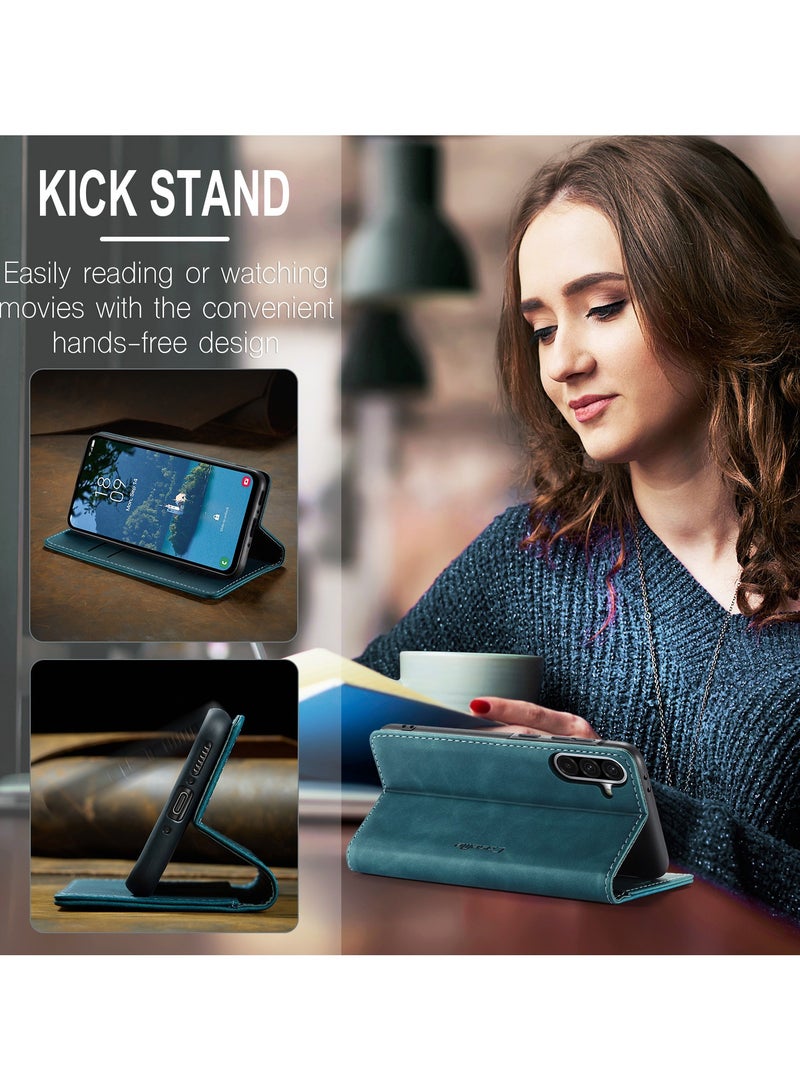 CaseMe For Samsung Galaxy A36 Cover, Soft PU Leather Shockproof Mobile Phone Wallet Case, Full Body Protective Flip Cover Magnetic Adsorption Back Cover - Image 5