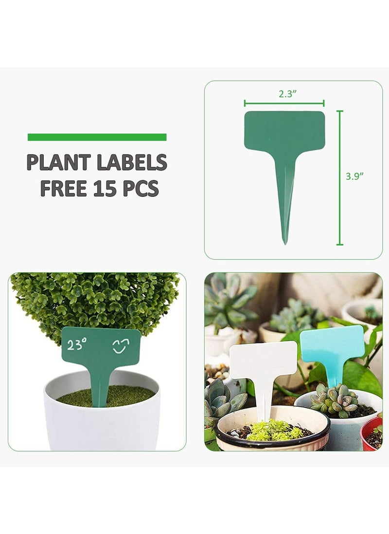 CMGTYYD - 60 Feet 1/4 Inches Self Watering Wick Cord Cotton String Rope with 10 Pcs Plant Labels for Vacation Potted Plant Sitter DIY Automatic Watering Device System Auto Drip Irrigation Waterer - Image 1
