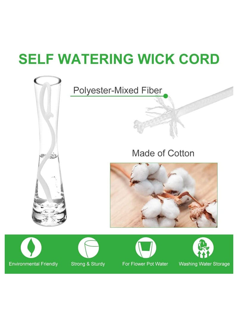CMGTYYD - 60 Feet 1/4 Inches Self Watering Wick Cord Cotton String Rope with 10 Pcs Plant Labels for Vacation Potted Plant Sitter DIY Automatic Watering Device System Auto Drip Irrigation Waterer - Image 1