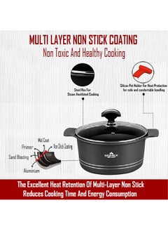SONEX Sonex Omega Junior Diecast 8-Piece Cookware Set – Matte Gray Finish, Non-Stick, Sizes 20, 24, 28 cm, PFOA-Free, Dishwasher Safe, Long-Lasting Durability for Healthy Cooking  - Image 4