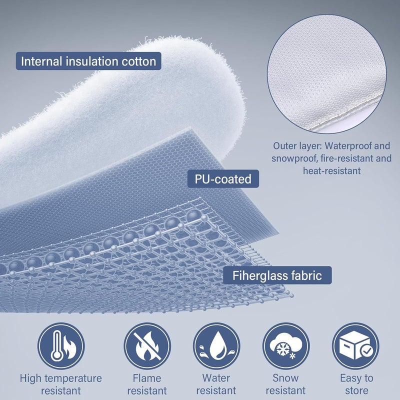 Utheer Grill Thermal Insulated Blanket for Weber Genesis II 300 and LX 300 Gas Grills, Grill Accessories Insulation Blanket for Weber Genesis 300 Series - Image 4