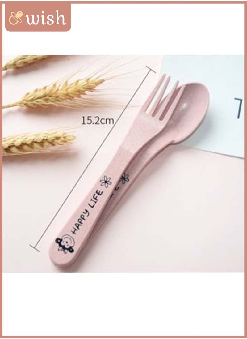 Wish - 3-Piece Durable Long-lasting Wheat Straw Counterpart Dinnerware Set Comfortable for Baby - Image 1